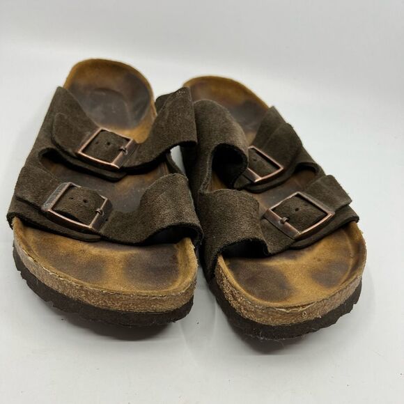 Birkenstock Arizona Dark Brown Suede Sandals Slide EU42 US W 11 M 9 Narrow Width main image 15